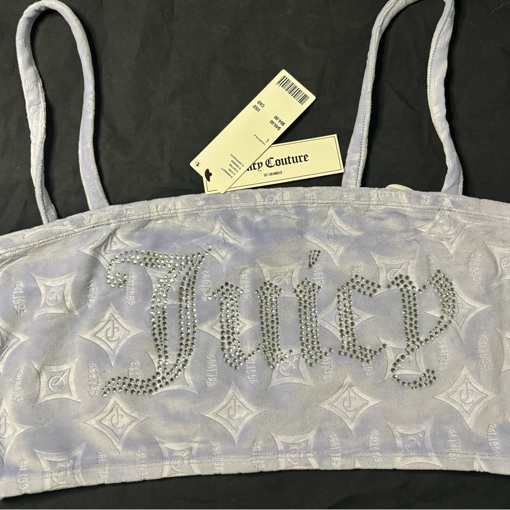 Juicy Couture crop top in Lavender Size Large New With Tags
